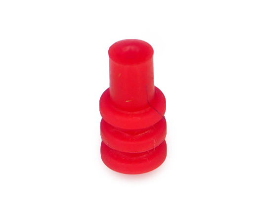 FEP 46021300 red ribbed wire seal with central opening