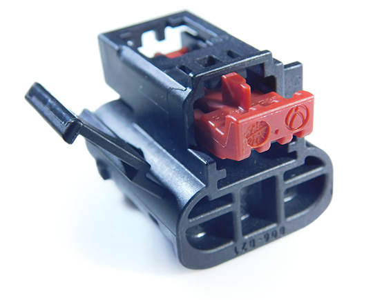 Hirschmann 806-821-541 black Service Disconnect 1.2 connector housing with red latch